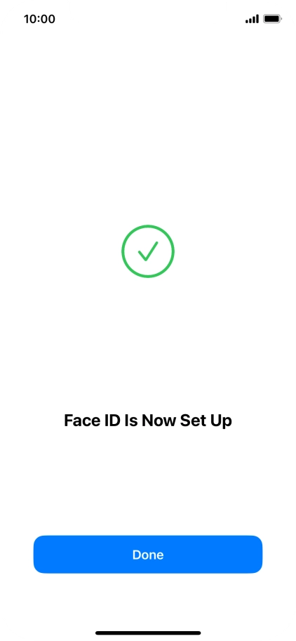 Press Done. If you haven't previously selected a phone lock code, key in a code of your own choice twice.