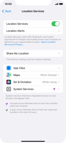 Press the required app.