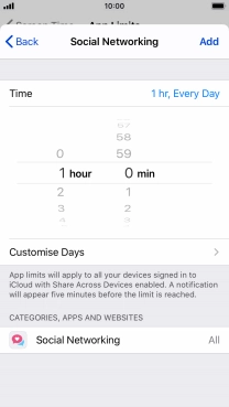 Press Customise Days.