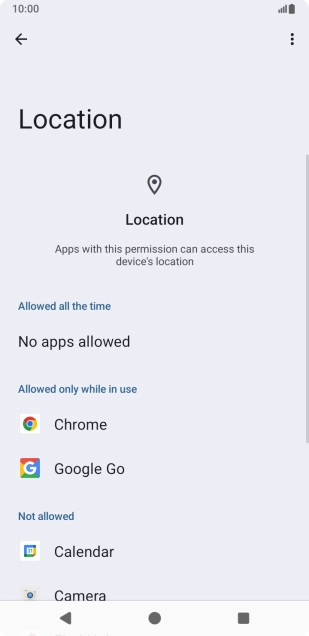 Press the required app.