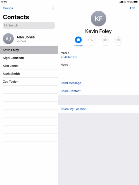 Press the new contact icon. Press the new contact icon.