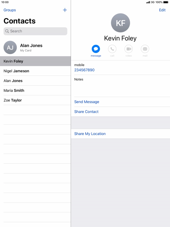 Press the new contact icon. Press the new contact icon.