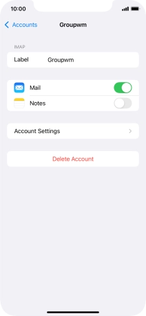 Press Account Settings.