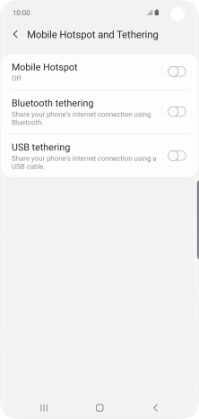 Press Mobile Hotspot.