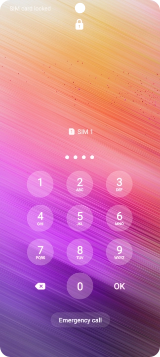 If you're asked to key in your PIN, do so and press OK.