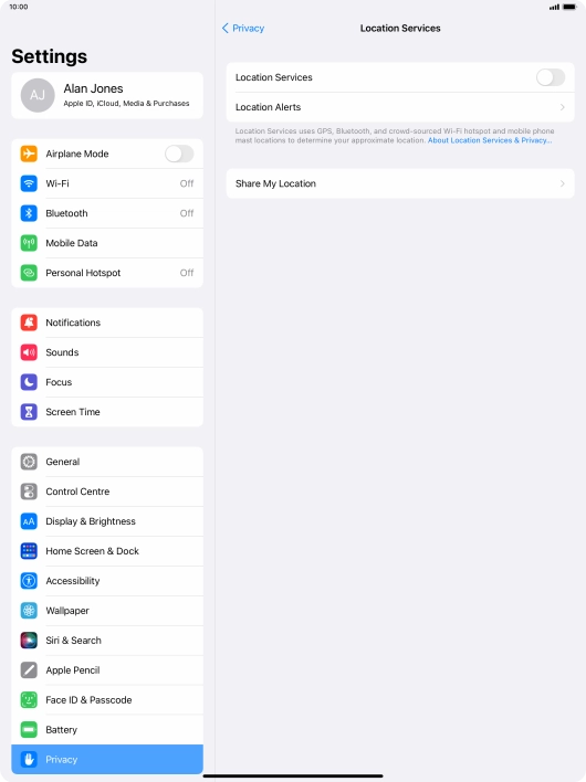 Press the indicator next to Press the indicator next to
