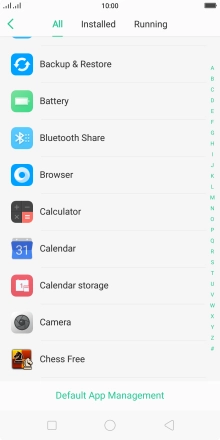 Press the required app.