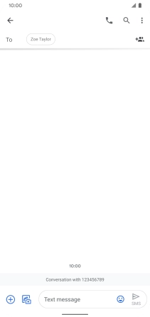 Press the text input field and write the text for your text message.