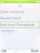 Select Add from Phonebook. Select Add from Phonebook.