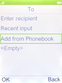 Select Add from Phonebook. Select Add from Phonebook.