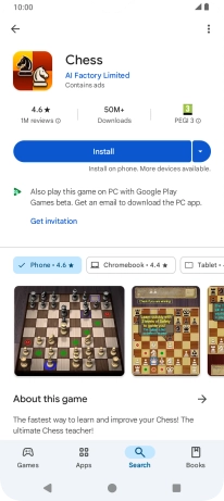 Press Install and follow the instructions on the screen to install the app.