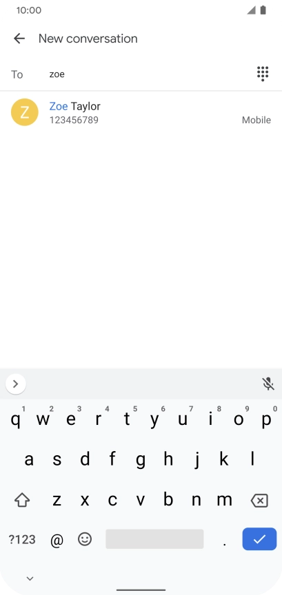 Press the required contact.