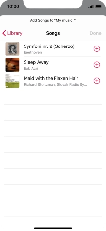 Go to the required category and press the required audio file.