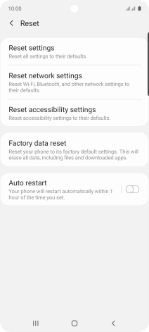 Press Factory data reset.