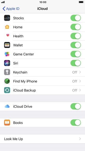 Press iCloud Backup.