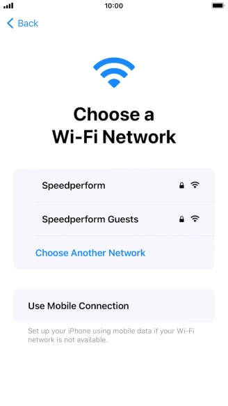 Press the required Wi-Fi network.