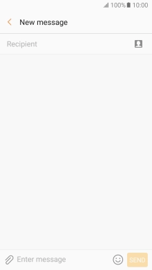 Press the search field and key in the first letters of the recipient's name.