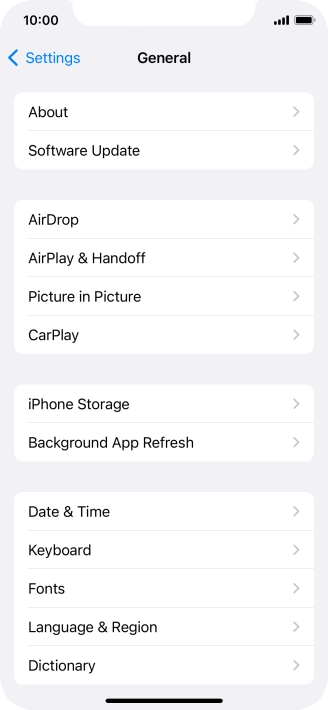 Press Software Update. If a new software version is available, it's displayed. Follow the instructions on the screen to update the phone software.