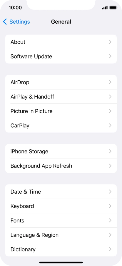 Press Software Update. If a new software version is available, it's displayed. Follow the instructions on the screen to update the phone software.