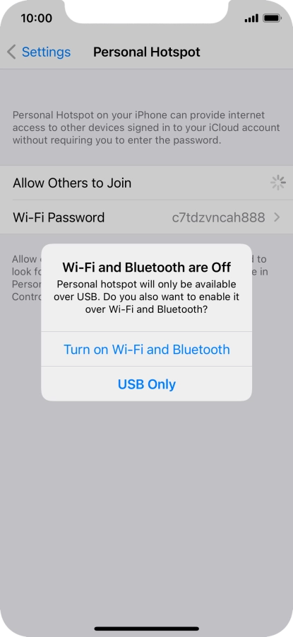If Wi-Fi is turned off, press Turn on Wi-Fi and Bluetooth.
