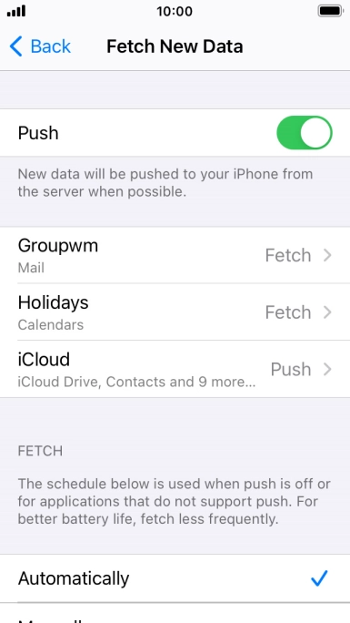 Press the indicator next to 