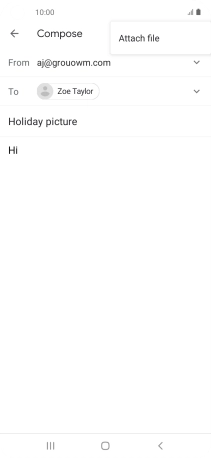 Press Attach file and go to the required folder. Press Attach file and go to the required folder.
