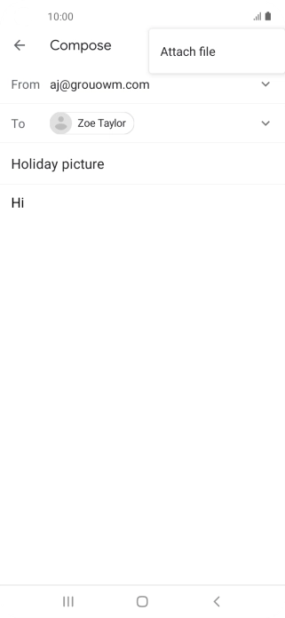 Press Attach file and go to the required folder. Press Attach file and go to the required folder.