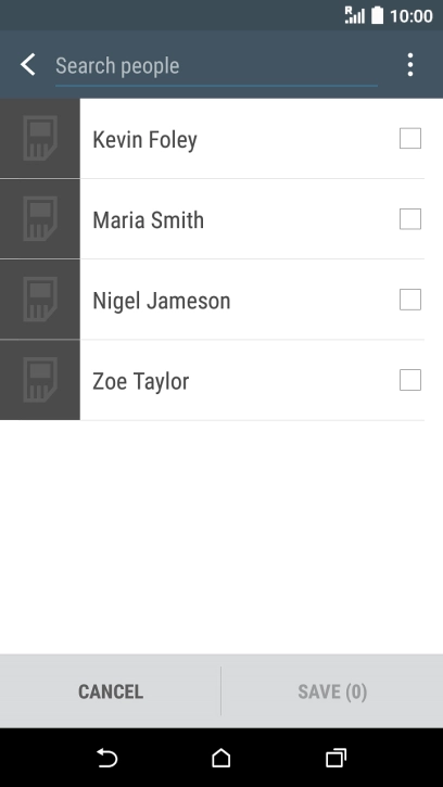 Press the menu icon.
