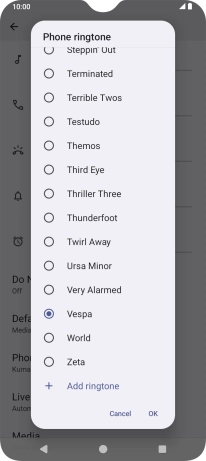 Press the required ring tones to hear them.