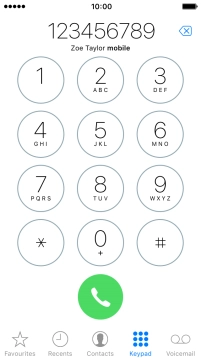 Key in the required number and press the call icon.
