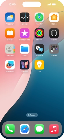 Press and hold anywhere on the home screen.