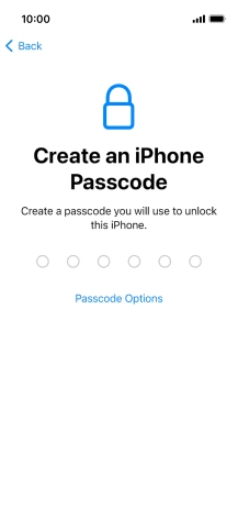 Press Passcode Options.