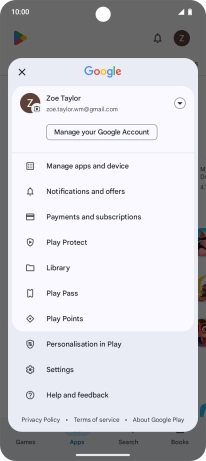 Press Manage apps and device.