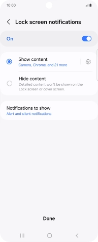 Press the required settings to turn them on or off. Press the required settings to turn them on or off.