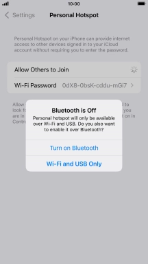 If Wi-Fi is turned on, press Wi-Fi and USB Only.