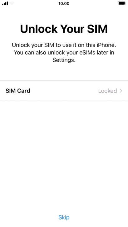 Press SIM Card.