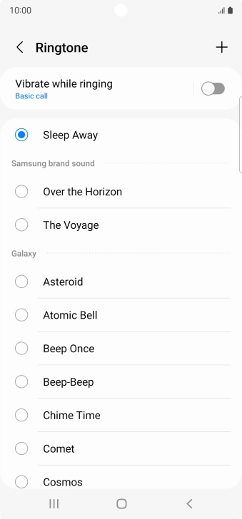 Press the Home key to return to the home screen.