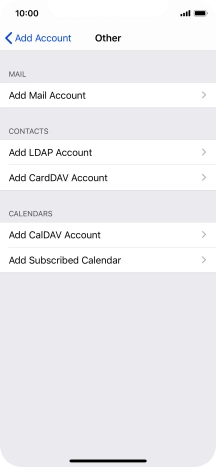Press Add Mail Account.