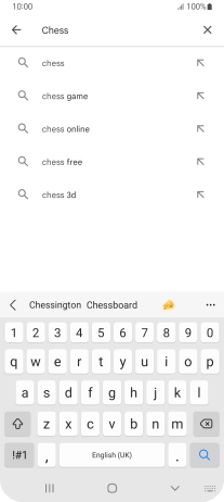 Key in the name or subject of the required app and press the search icon.