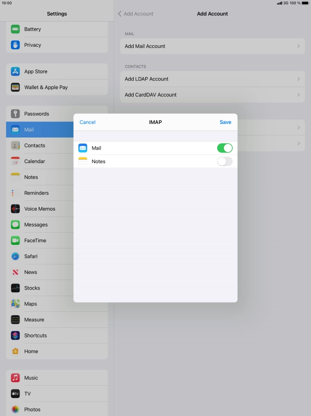 Press Save. Your email account has now been set up. To select more settings for incoming and outgoing server, proceed with the following steps.