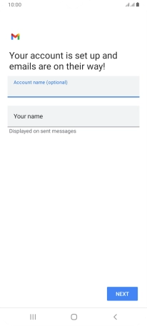 Press Your name and key in the required sender name.