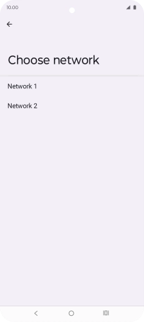 Press the required network.