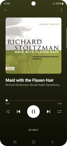 Press arrow right to go to the next audio file.