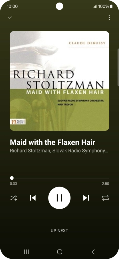 Press arrow right to go to the next audio file.