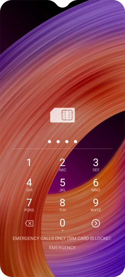 If you're asked to key in your PIN, do so and press arrow right. If you're asked to key in your PIN, do so and press arrow right.