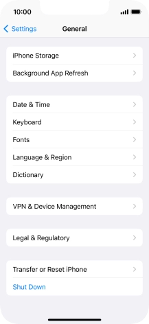 Press Transfer or Reset iPhone.