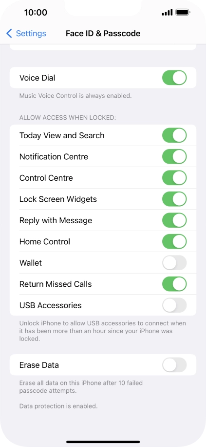 Press the indicator next to 