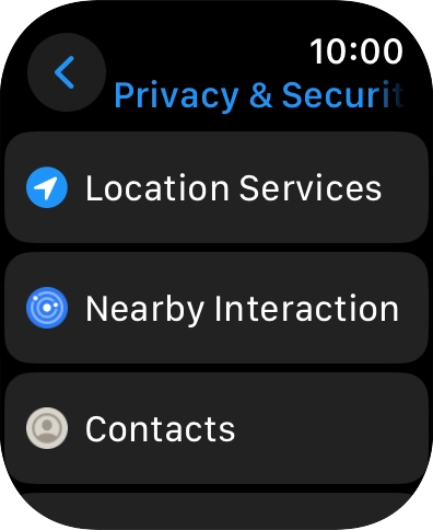 Press Location Services.