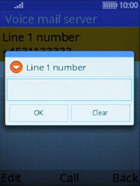 Key in +61414121121 and press the Left selection key.