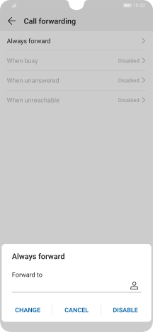 Press DISABLE.